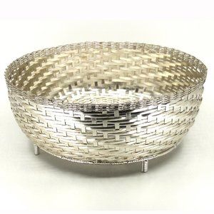 Silver Basket Weave Bowl